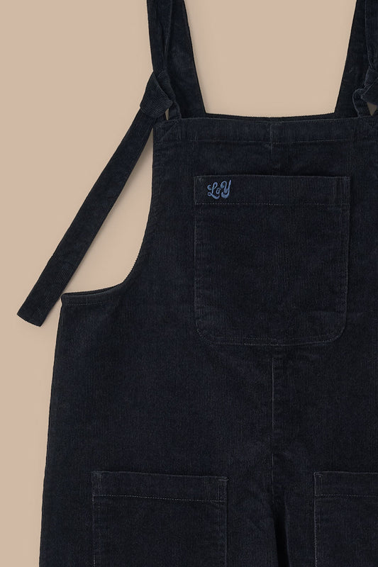 Arlo - Cord Wide Leg Overall in Black