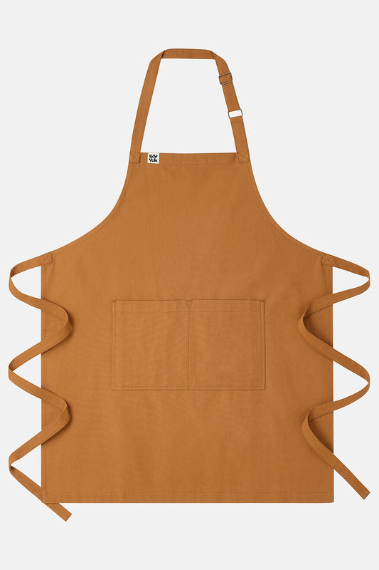 Amaia - Midweight Cotton Apron in Tan