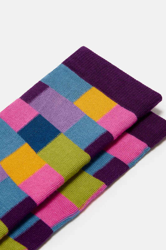 JoJo - Cotton Socks in Dreams Checkerboard
