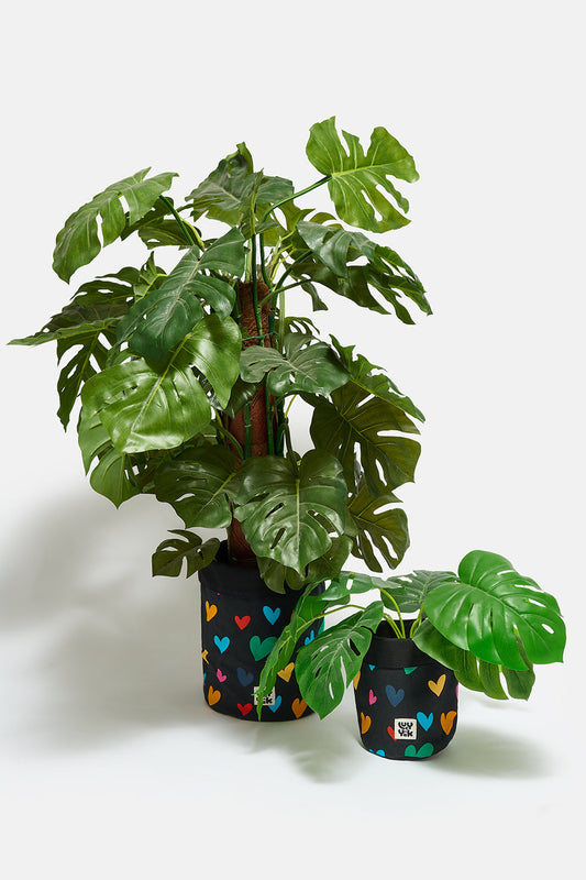 Runa - Plant Pot Covers in Cotton Multi Cupid (2 Pack)