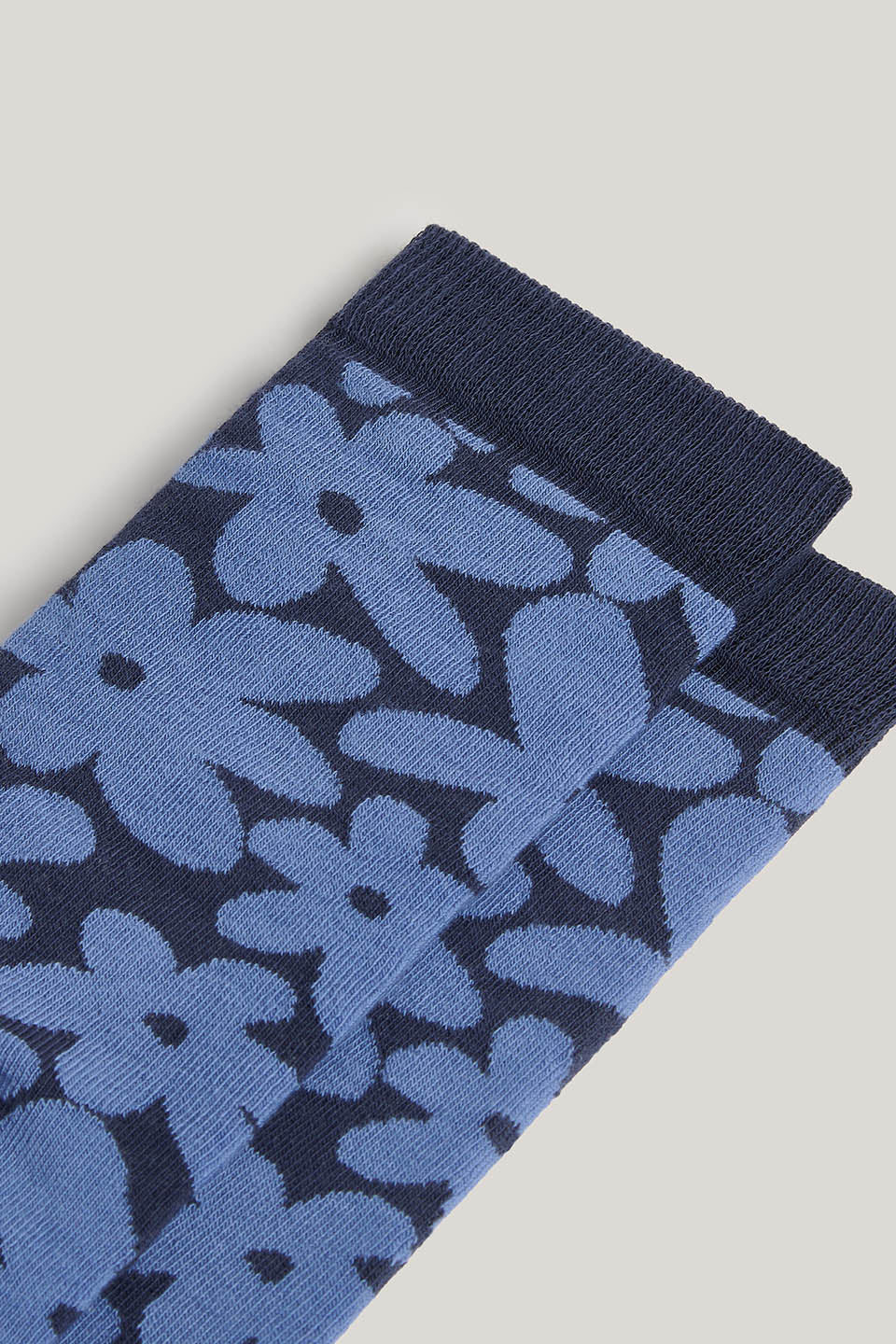 JoJo - Cotton Socks in Blue Bubble Floral