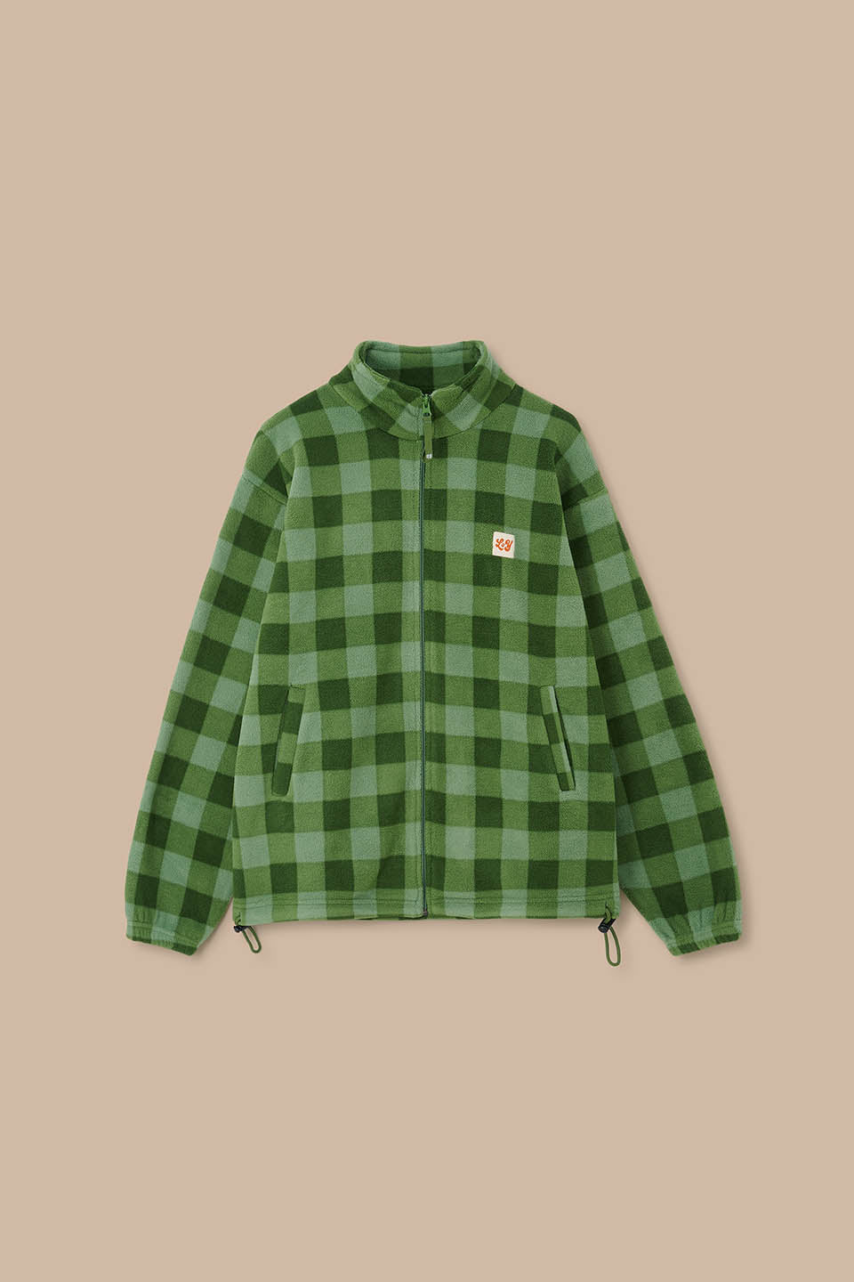 Nicks - Full Zip Polar Fleece in Green Check