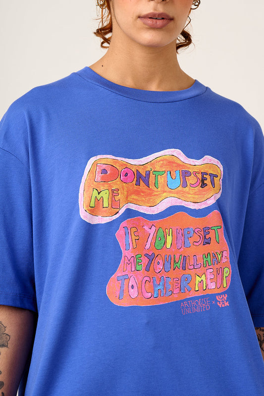 L.E Benny - Oversized Cotton T-Shirt in Arthouse & Yak: Don't Upset Me