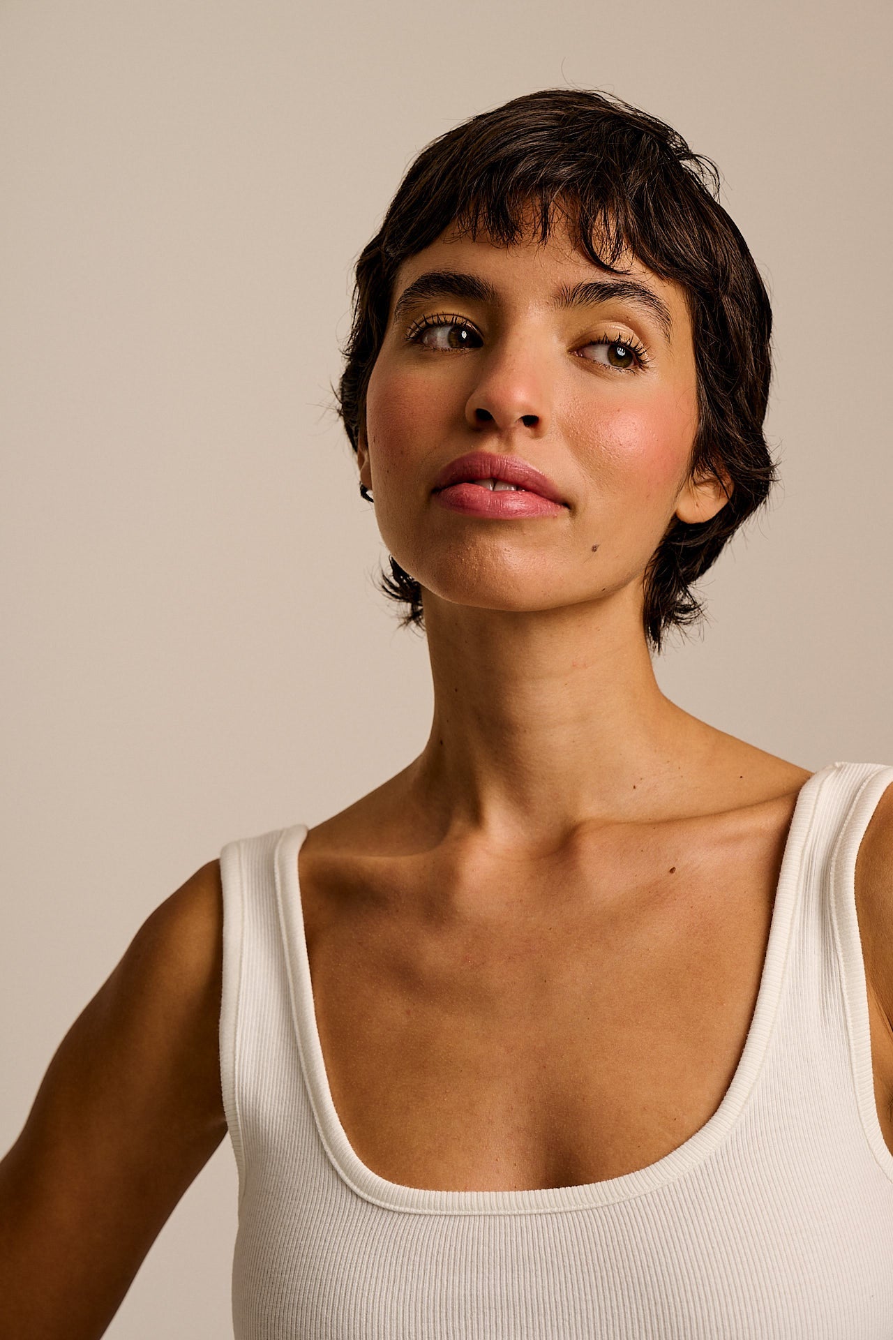 Eden - Cotton Vest in Ecru