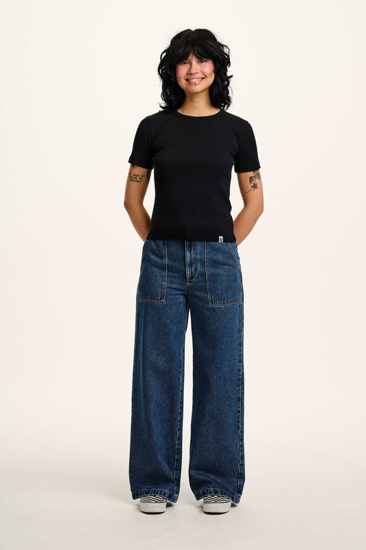 Gracie - Cotton Tee in Black