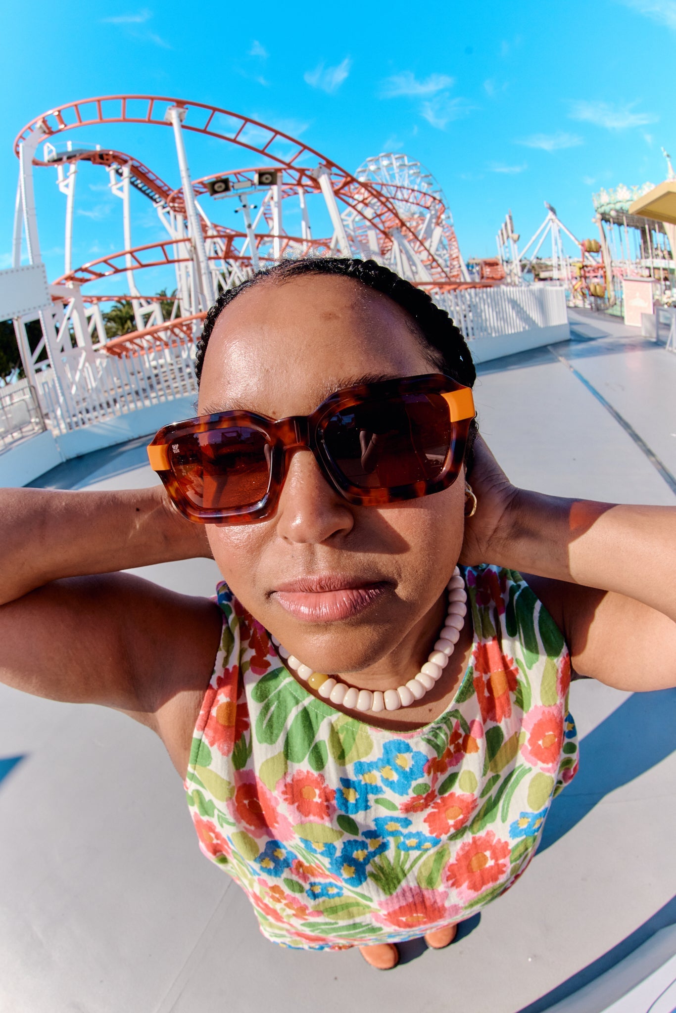 Mika - Sunglasses in Orange & Tortoiseshell