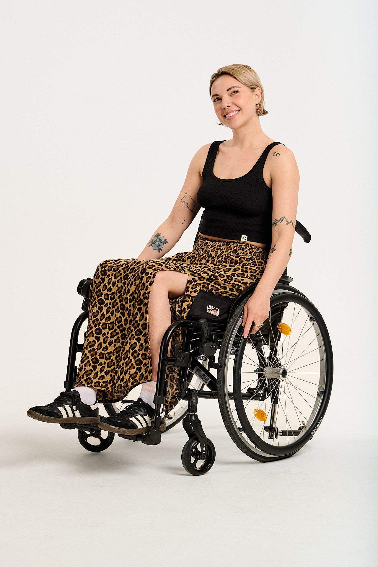 Poppy - Elasticated Waist Skirt in Leopard Print