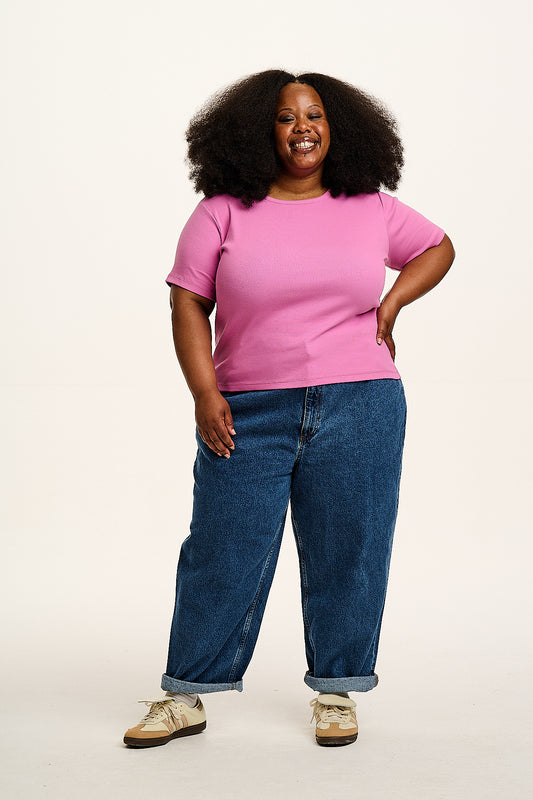 Gracie - Cotton Tee in Opera Mauve Pink