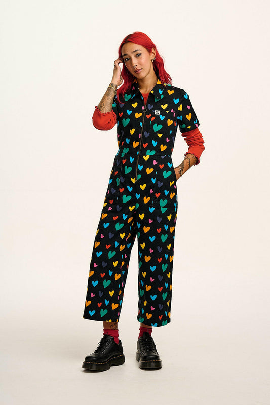 Ragan - Cotton Jumpsuit in Multi Cupid Print