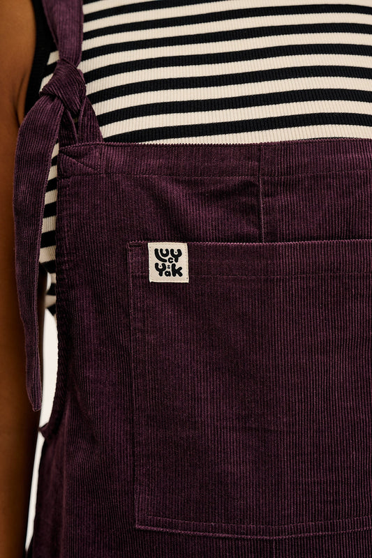 Original - Corduroy Dungarees in Plum Perfect