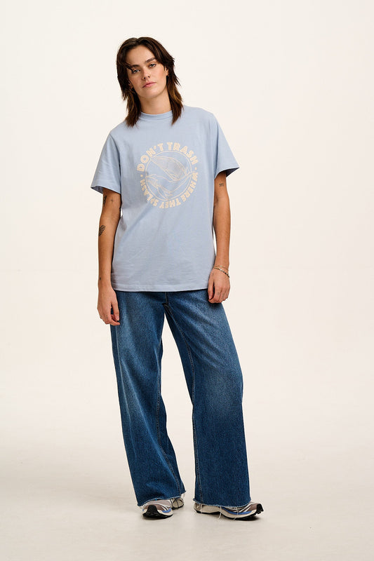 Denver - Cotton T-Shirt in Blue Whale Splash Print