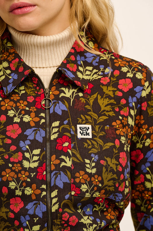 Tavira - Cotton Long Sleeve Jumpsuit in Vintage Floral