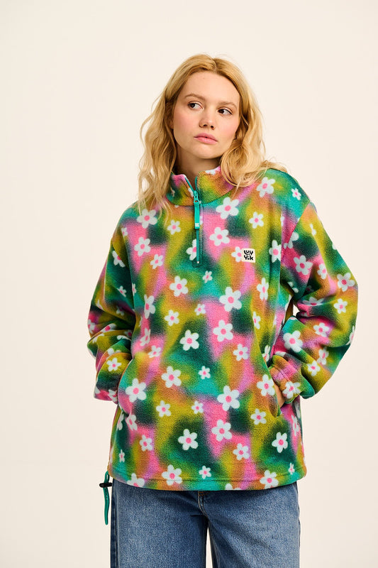 Stevie - Soft Polar Fleece in Tie Dye Daisy Lu