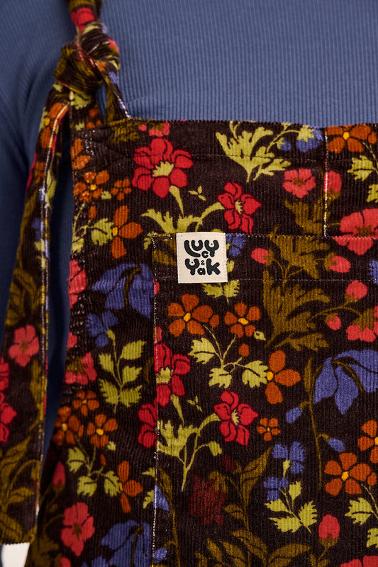 Original - Corduroy Dungarees in Vintage Floral