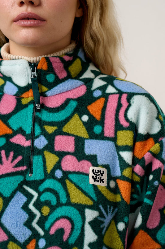 Stevie - Polar Fleece in Bold Shapes