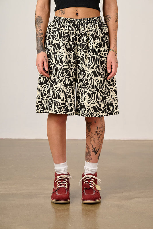 Madero - Cotton Jersey Shorts in Grafitti Print