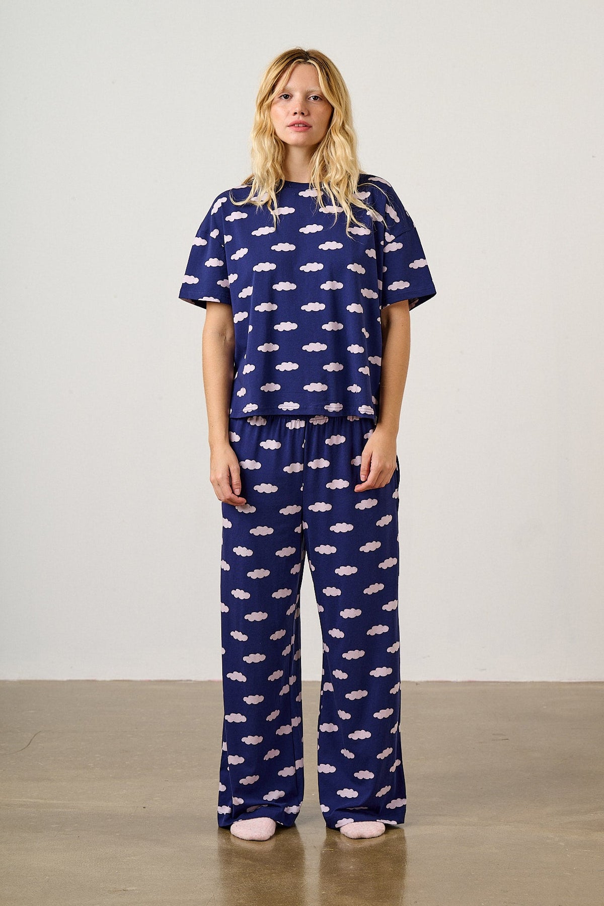 Sabrina Pyjamas - Organic Cotton in Clouds Print