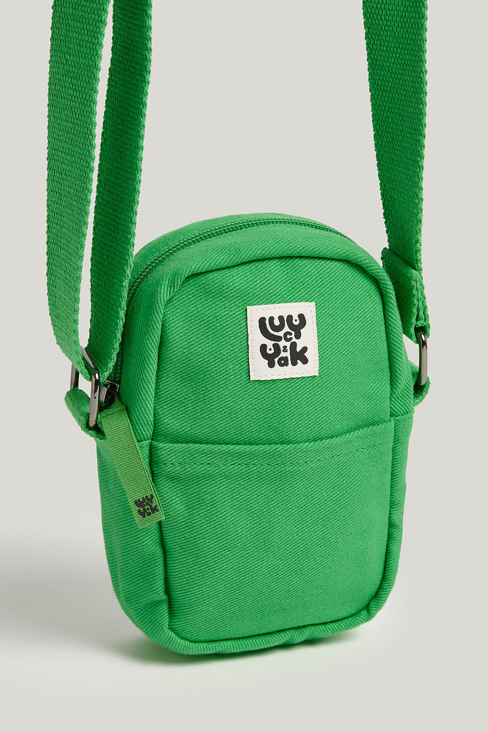 Brady - Cotton Crossbody Bag in Kelly Green