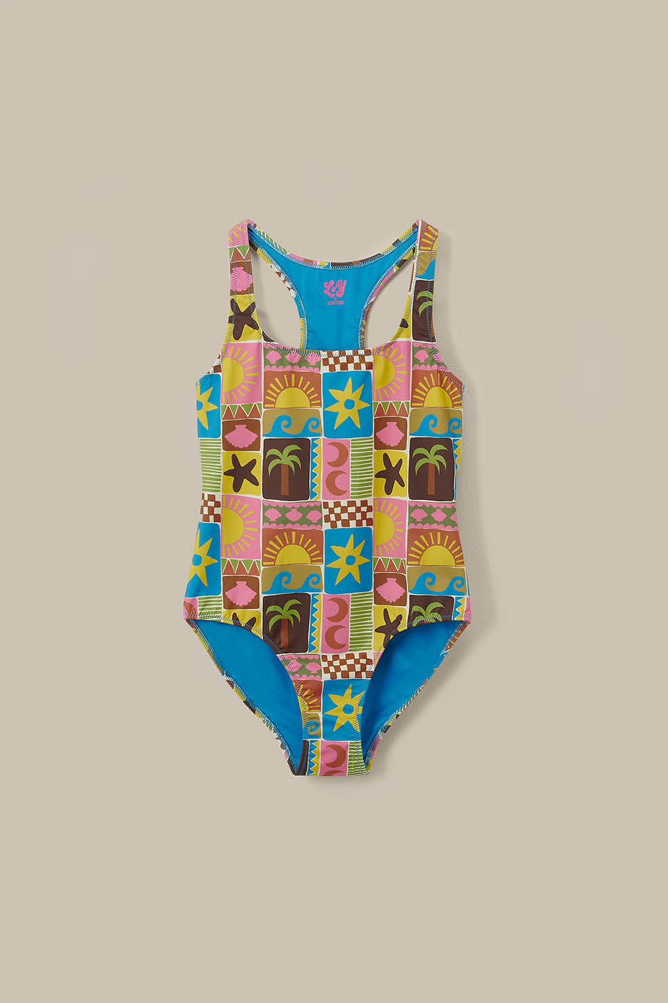 Elena - Swimsuit in Coastal Tile