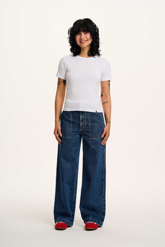 Gracie - Cotton Tee in White