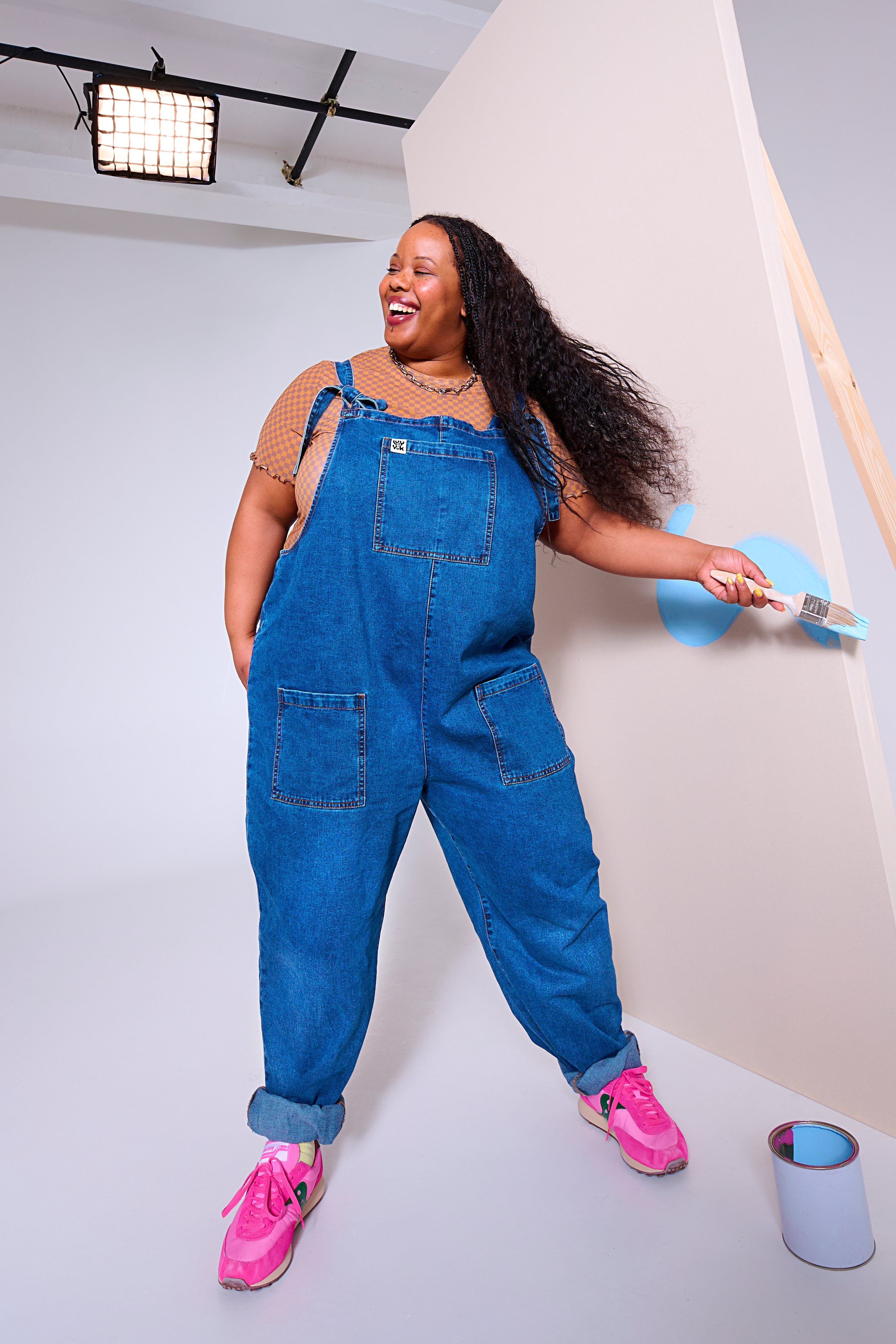 新品未使用　DENIM&DUNGAREE Original - Denim Dungarees in Mid Wash Blue – Lucy & Yak US