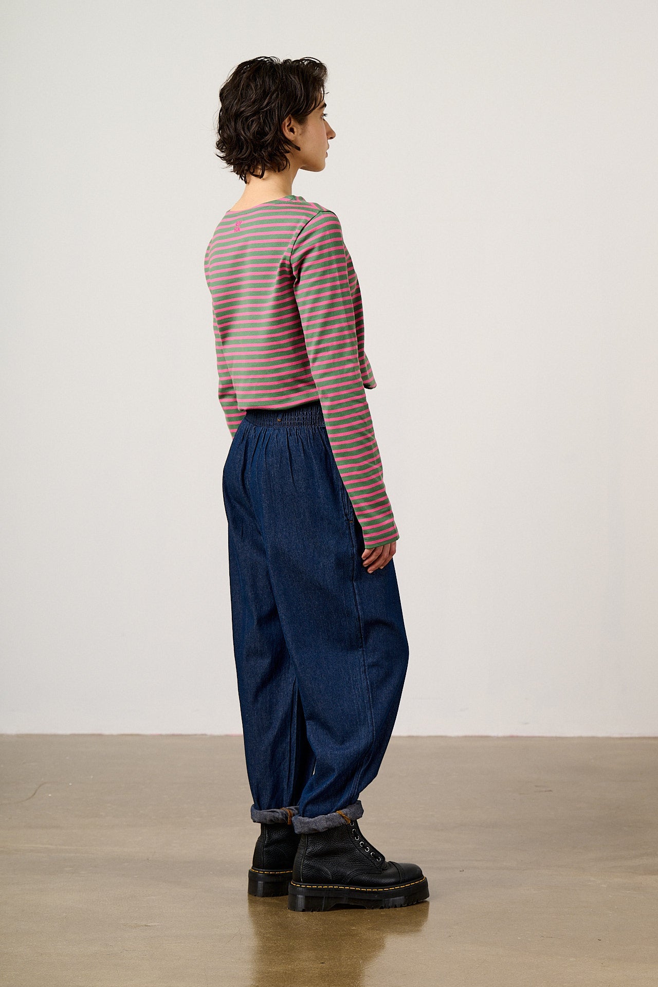 Alexa - Cotton Trouser in Indigo Denim
