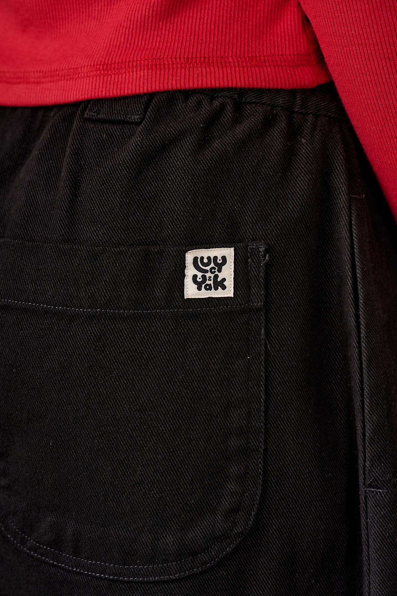 Ashby - Cotton Barrel Leg Trousers in Black