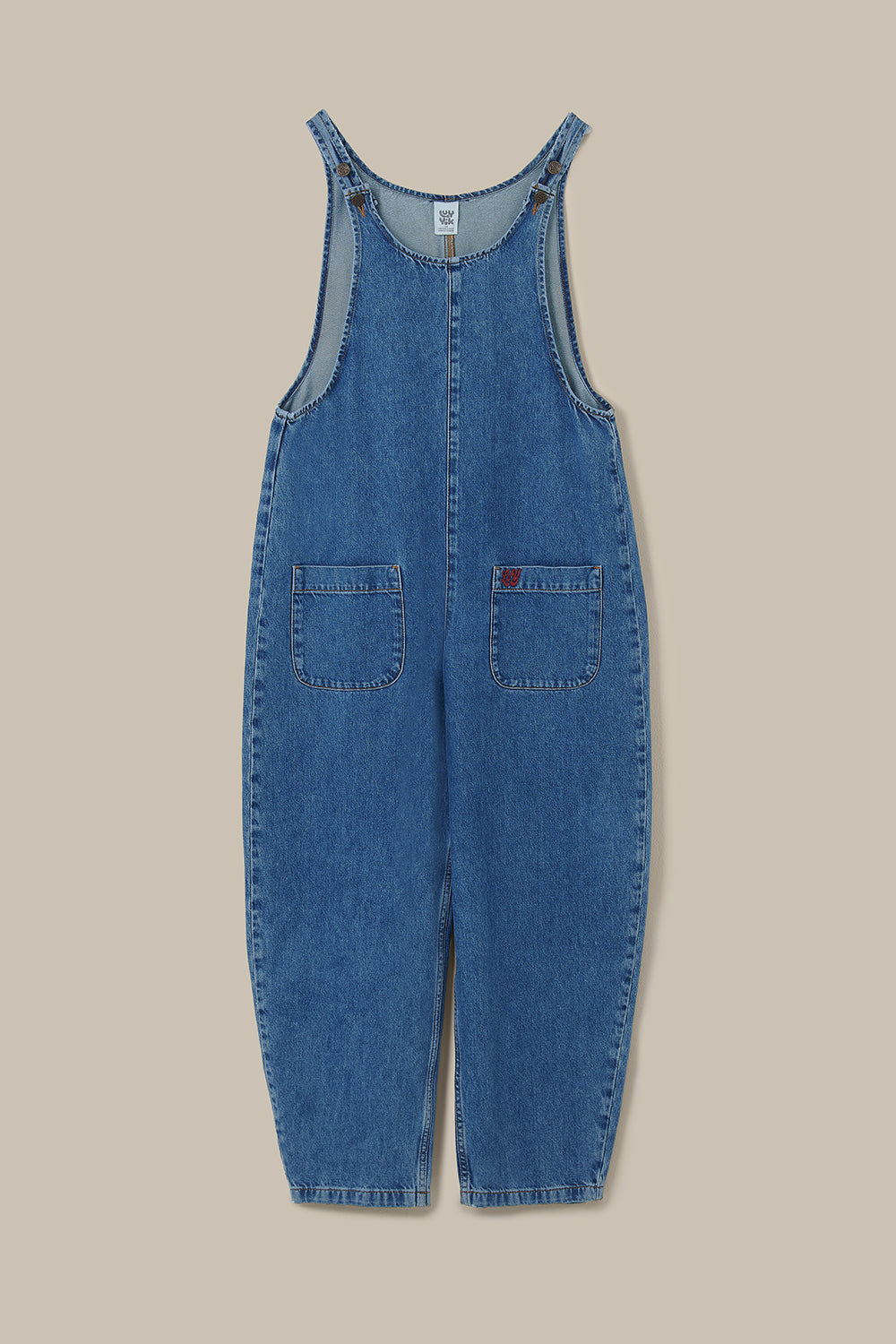 Ara - Denim Dungarees in Mid Wash Blue