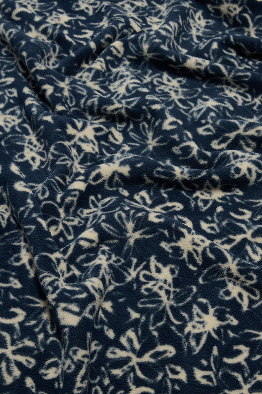 Braor - Polar Fleece Blanket in Inked Floral