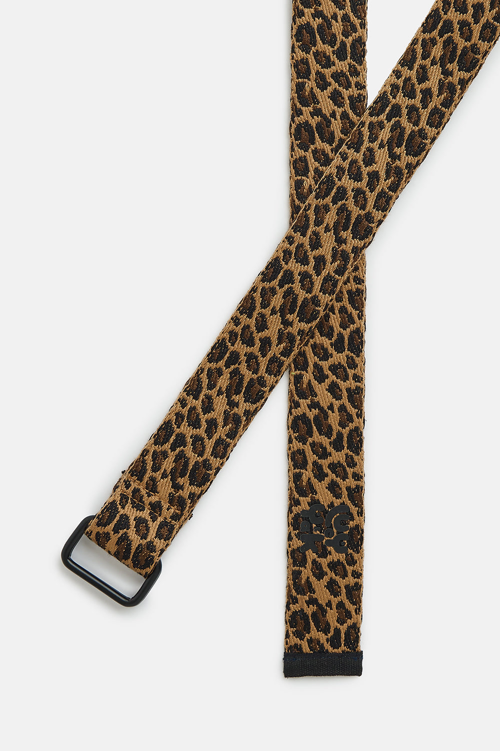 Flynn - D-Ring Cotton Belt in Leopard Print