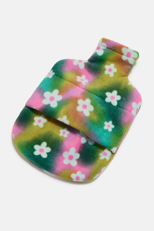 Caleb - Fleece Hot Water Bottle Cover in Tie Dye Daisy Lu