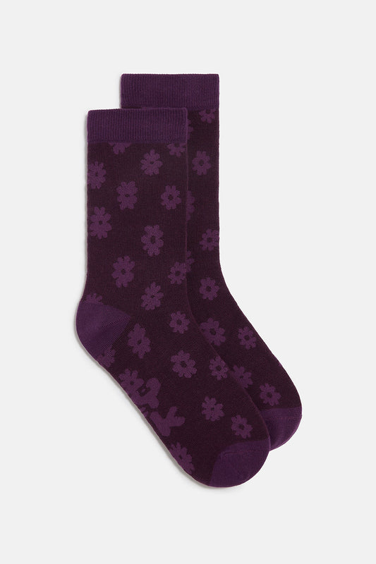 JoJo - Cotton Socks in Purple Delano
