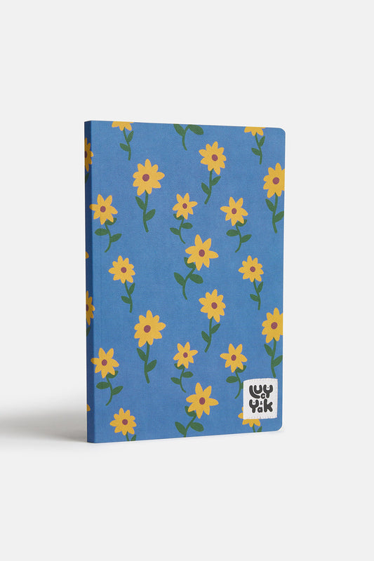 Nori - Notebook in Blue Sunflower Print