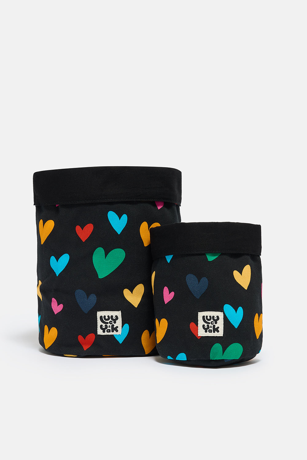 Runa - Plant Pot Covers in Cotton Multi Cupid (2 Pack)