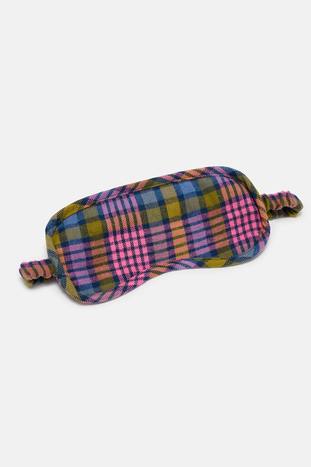Yaima - Eye Mask in Purple Grunge Check