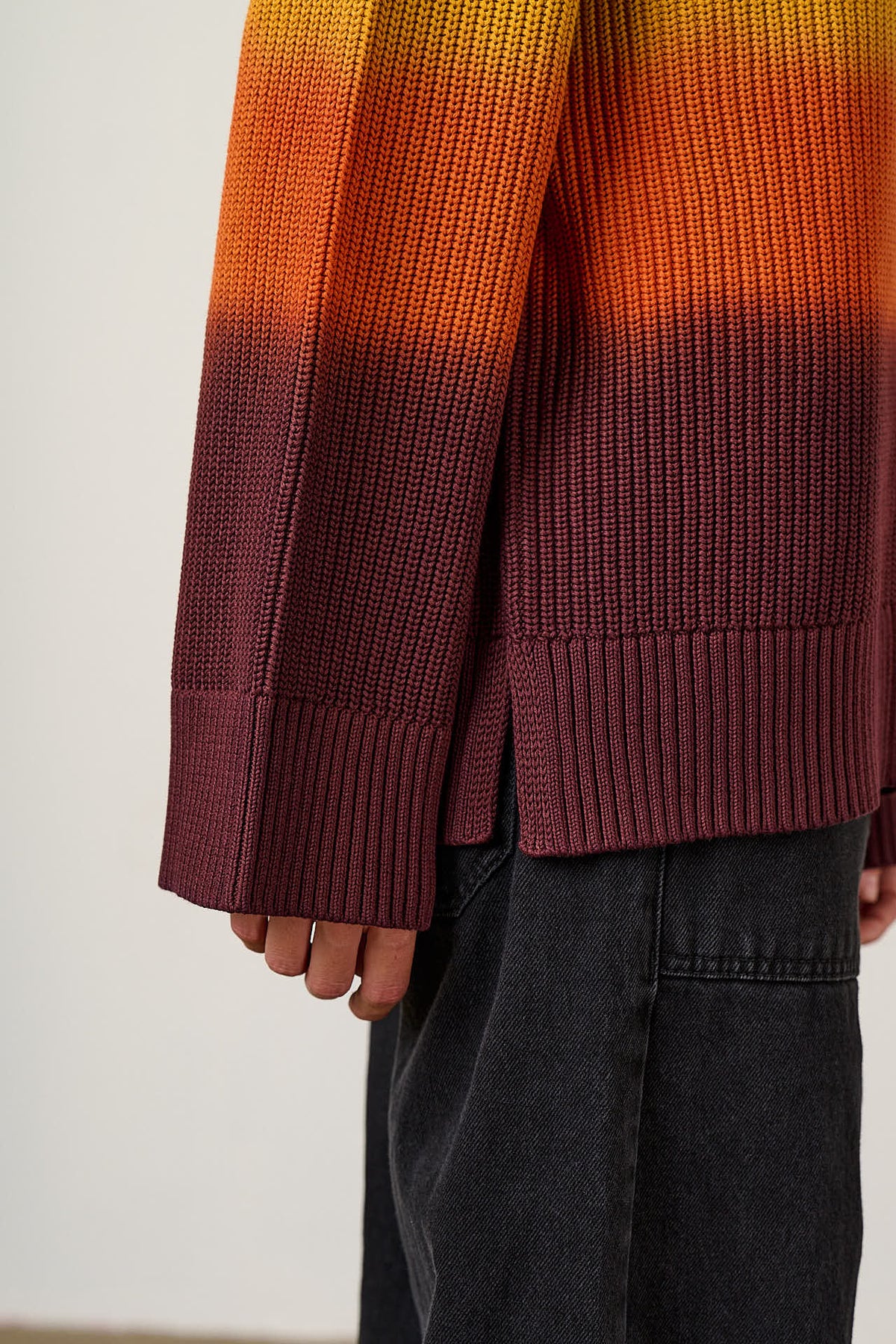 Amari - Oversized Knitted Jumper in Orange Ombre