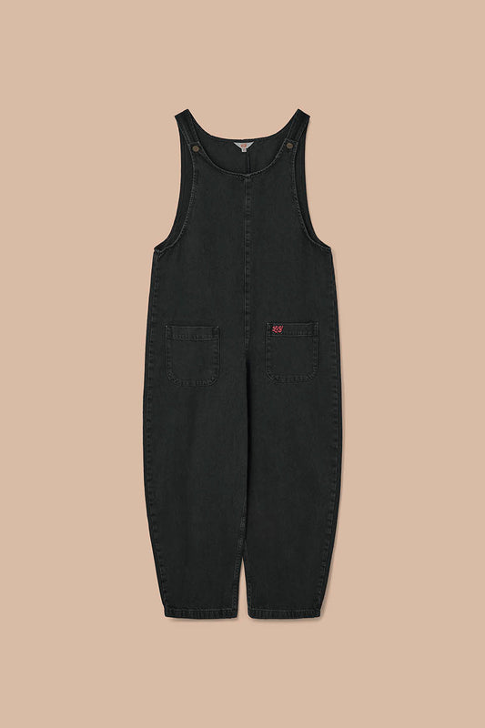 Ara - Denim Dungarees in Washed Black