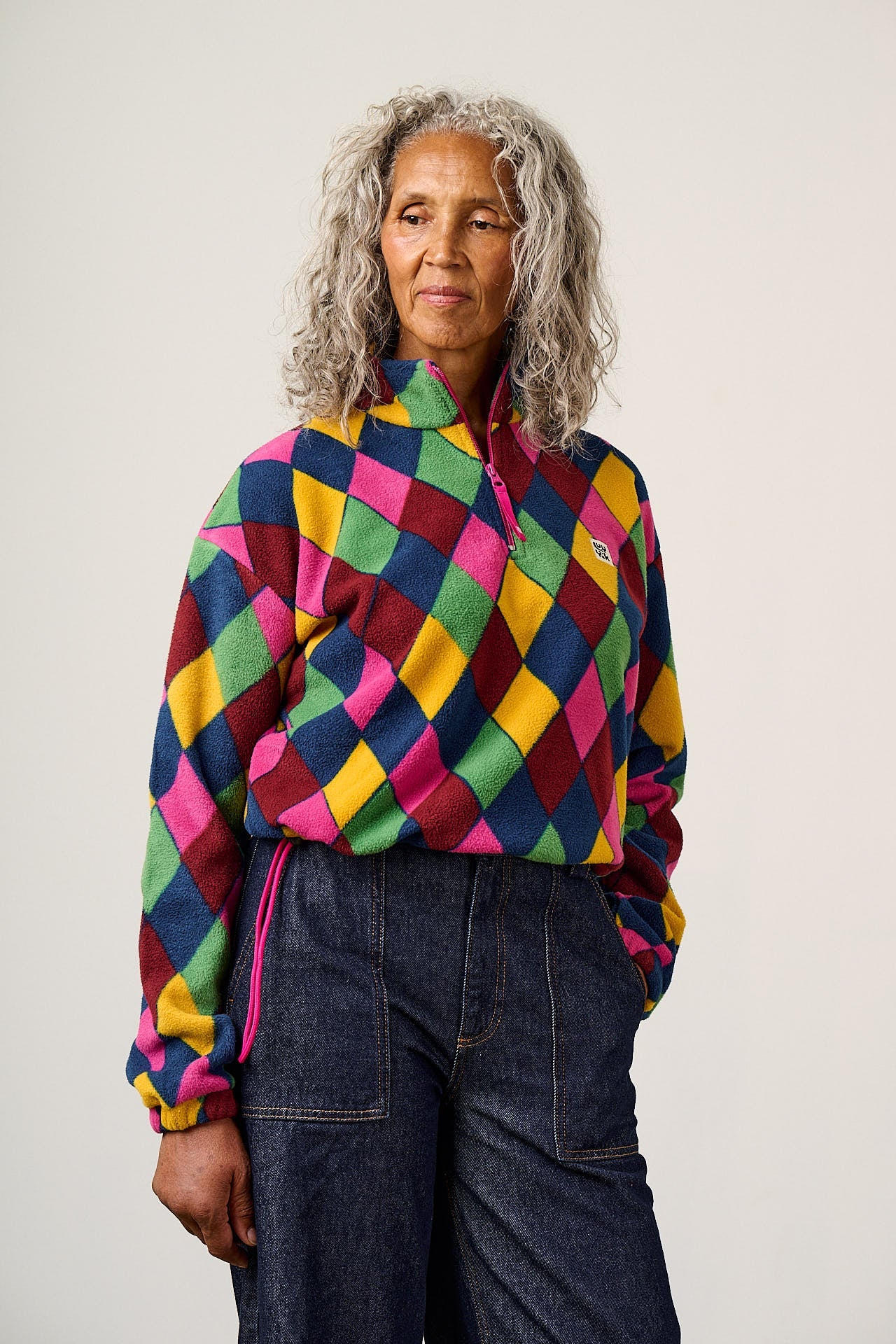 Blake - Cropped Polar Fleece in Masquerade