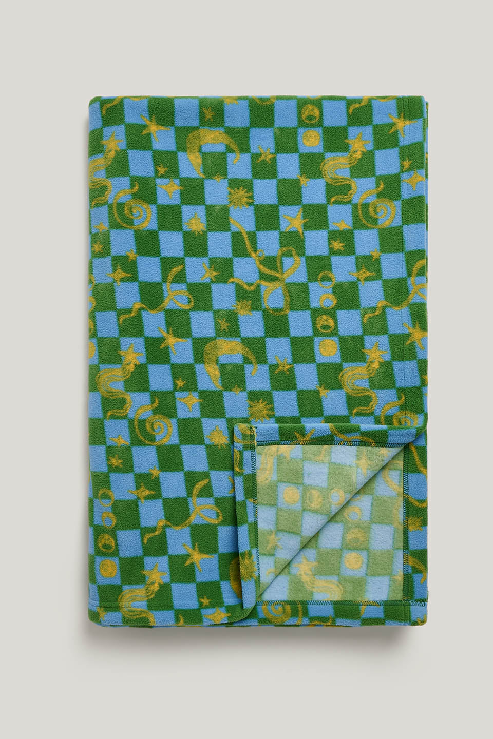 Braor - Fleece Blanket in Celestial Checkerboard