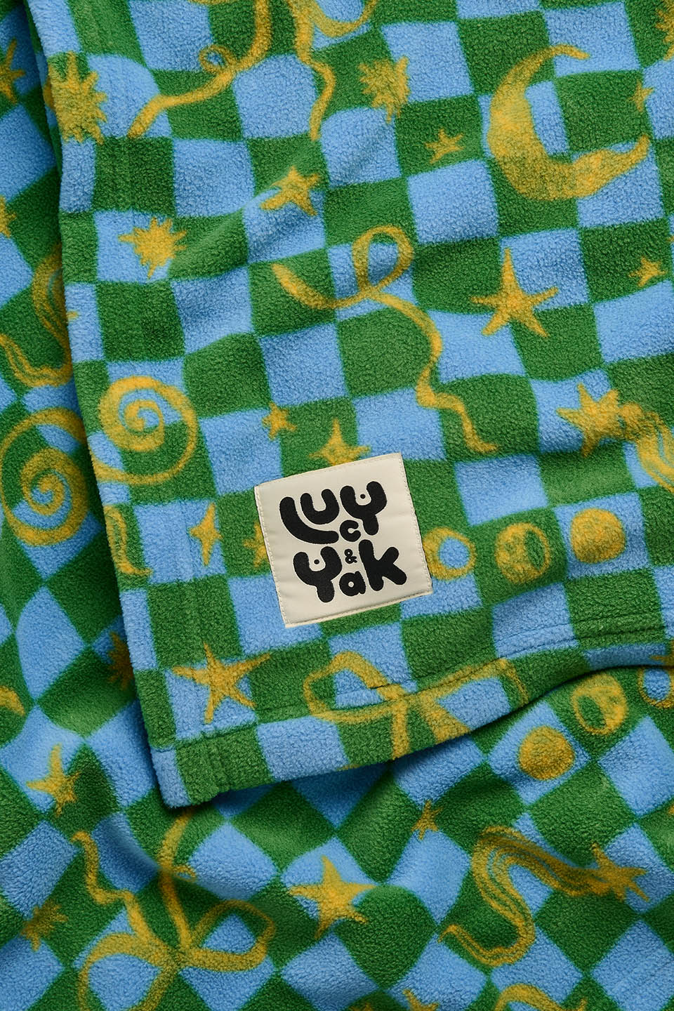Braor - Fleece Blanket in Celestial Checkerboard
