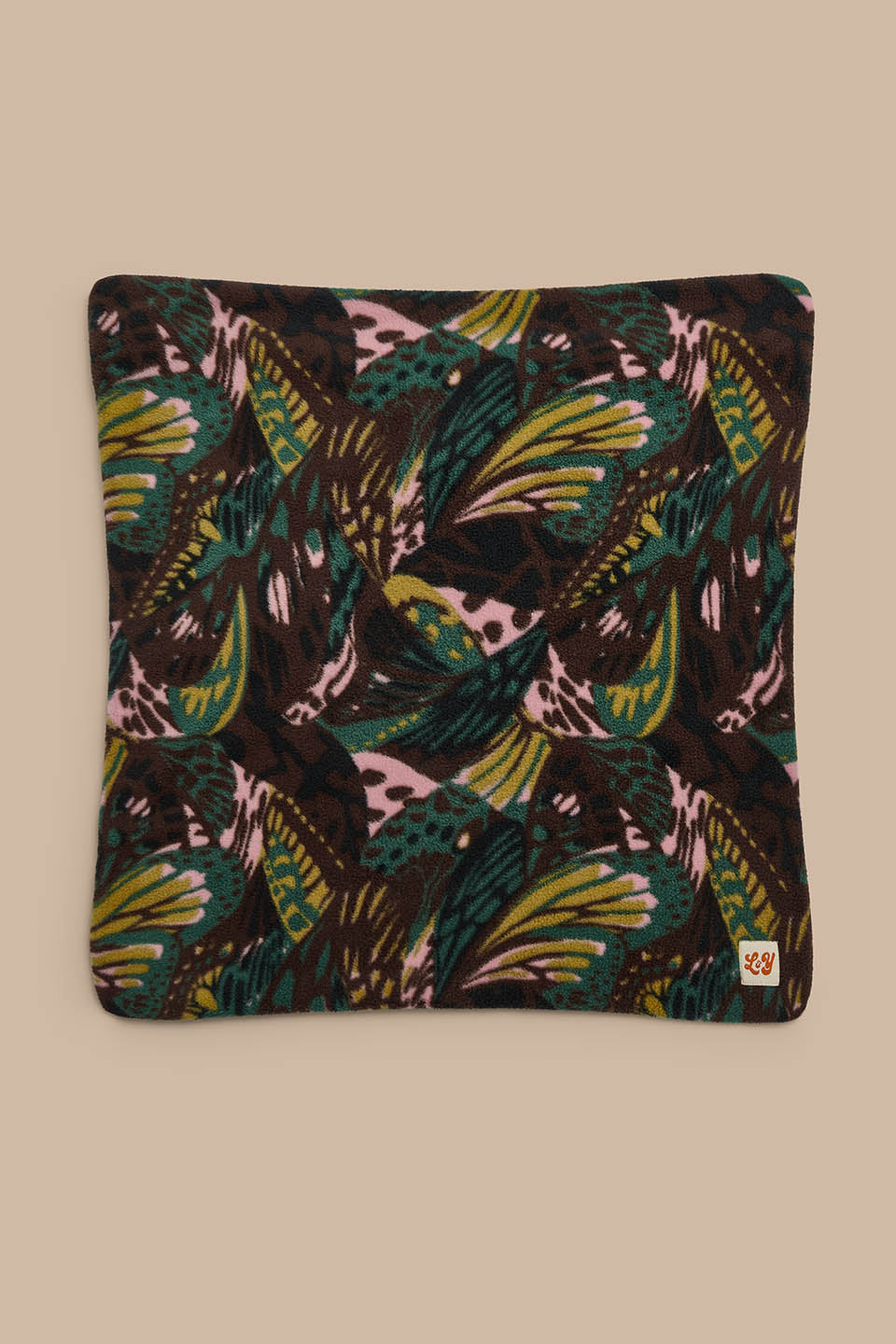 Bruna - Fleece Cushion Cover in Butterfly Print