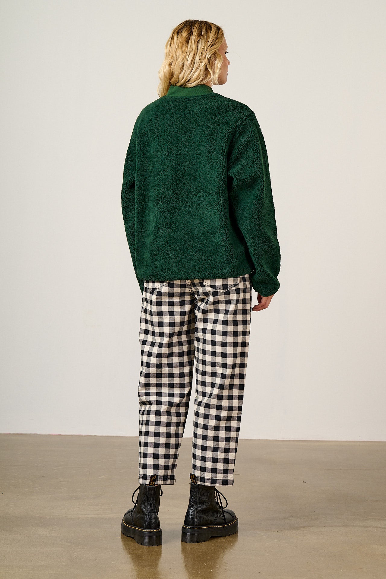 Cassie - Fleece Bomber Jacket in Green