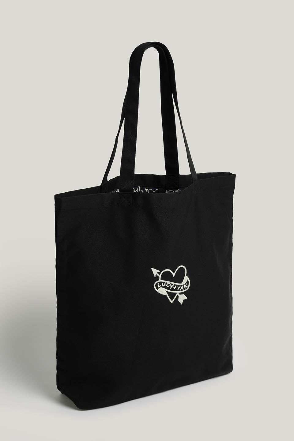 Catalina - Organic Cotton Oversized Tote in Heart Embroidery