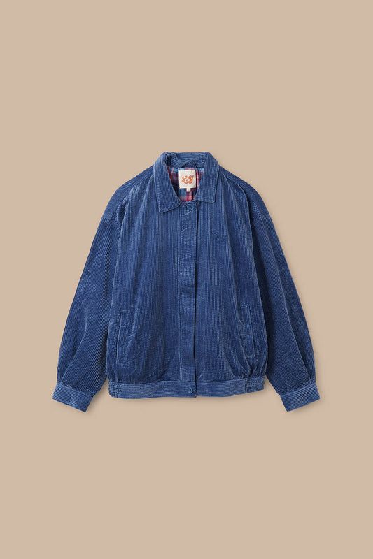 Devan - Cotton Corduroy Jacket in Blue