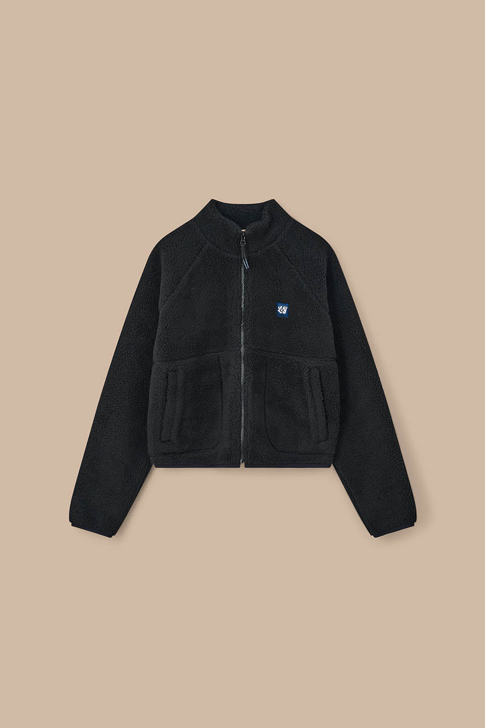 Finley - Borg Fleece Jacket in Black