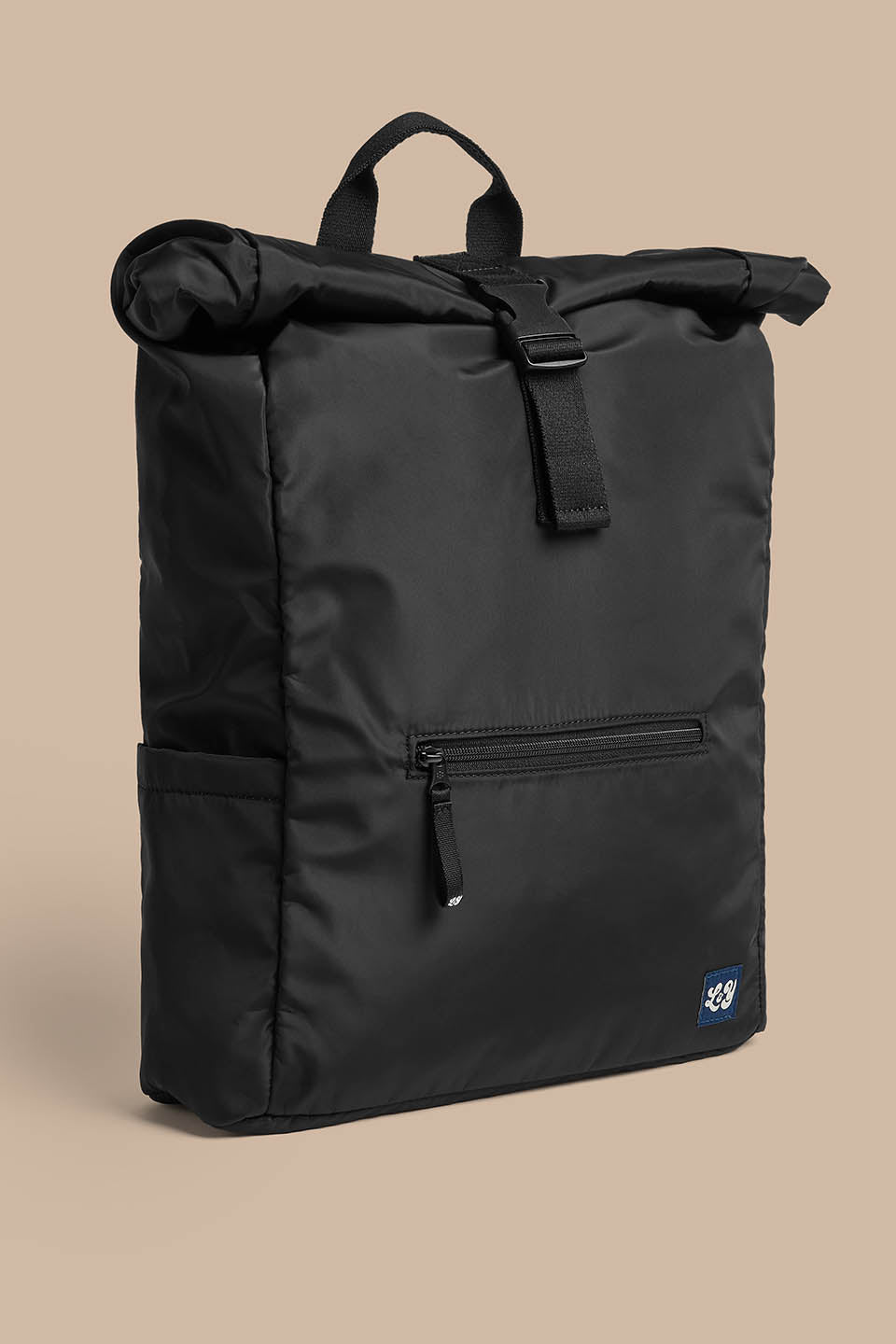 Jenson - Roll Top Backpack in Black