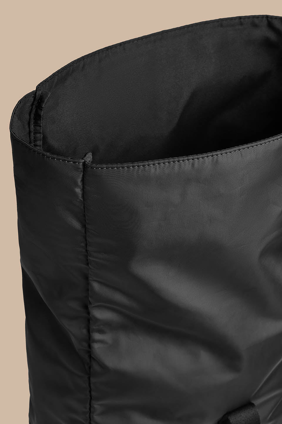 Jenson - Roll Top Backpack in Black