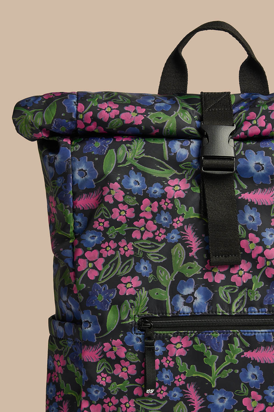 Jenson - Roll Top Backpack in Ditsy Floral