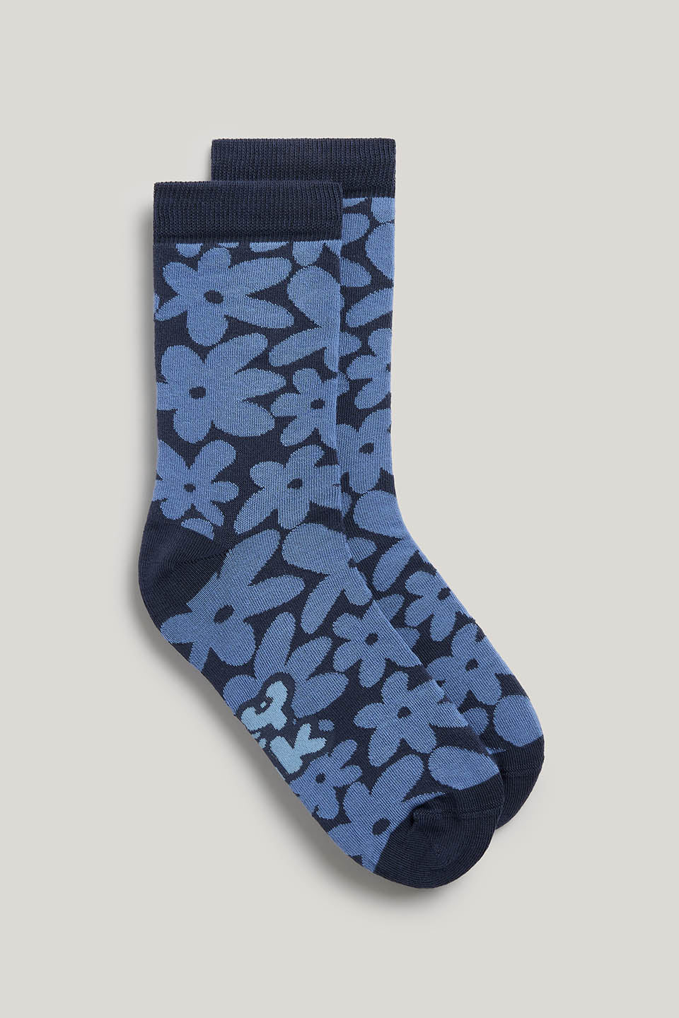 JoJo - Cotton Socks in Blue Bubble Floral