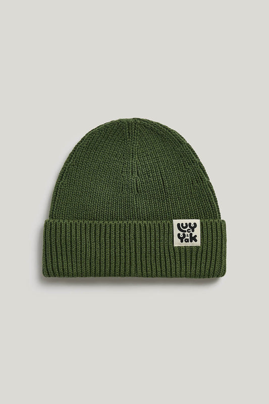 Luca Beanie - Organic Cotton in Green